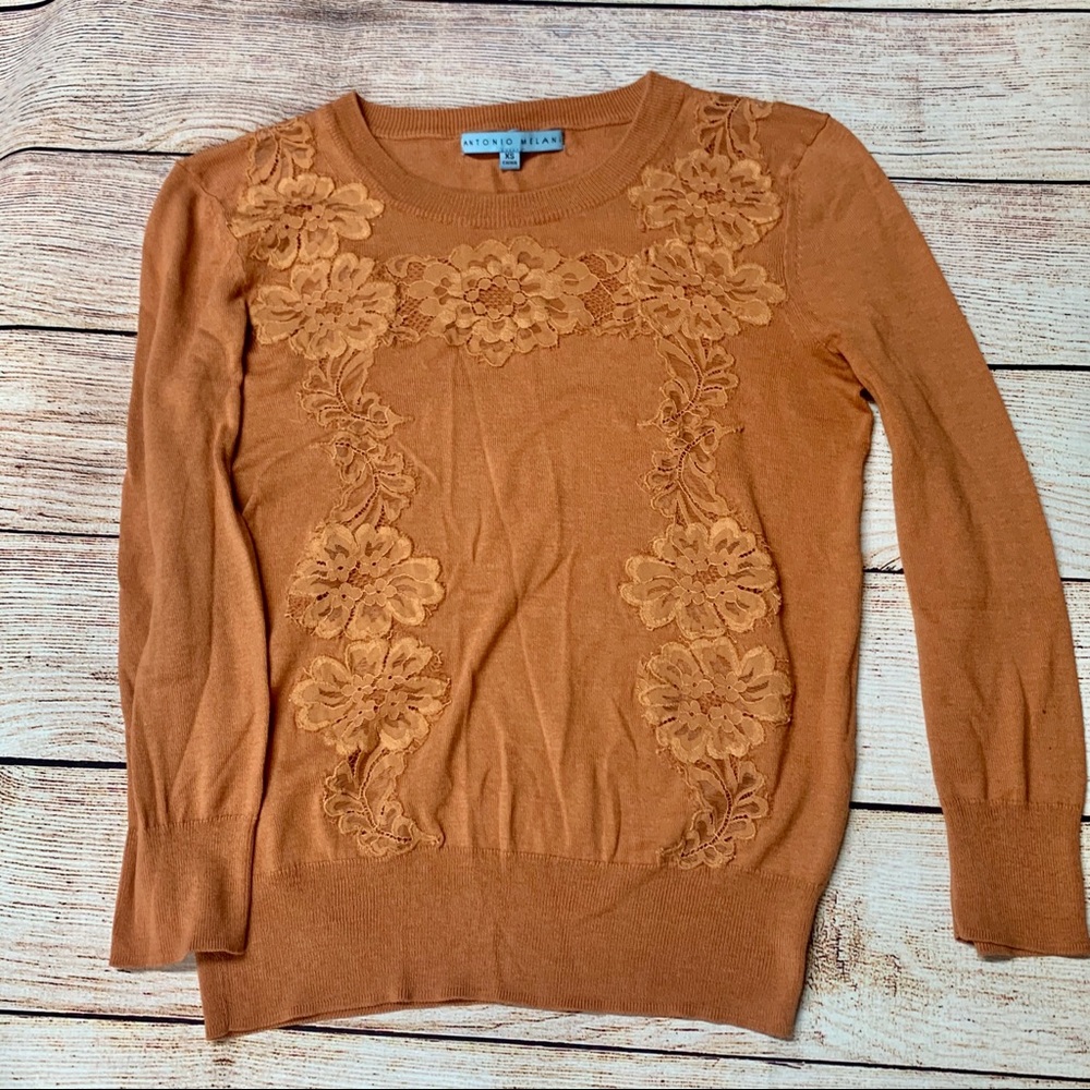 Mustard Lace Silk Blouse